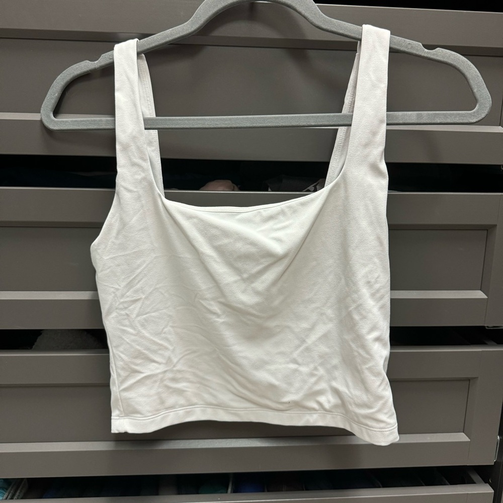 CRZ YOGA Womens Butterluxe Double Lined Square Neck Tank Top